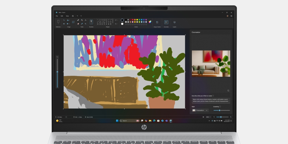 Sketch, generate with Cocreator